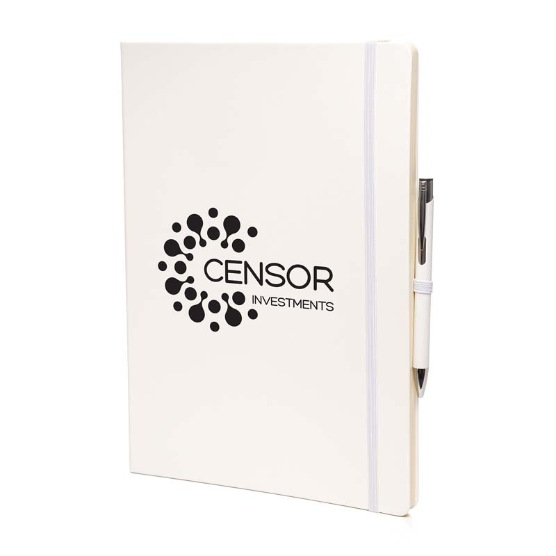 A4 White Mole Notebook and Pen